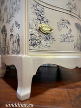 Load image into Gallery viewer, Cottage Toile Serpentine Front Chest of Drawers
