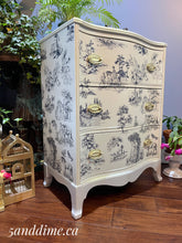 Load image into Gallery viewer, Cottage Toile Serpentine Front Chest of Drawers