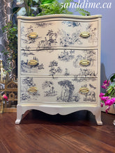 Load image into Gallery viewer, Cottage Toile Serpentine Front Chest of Drawers