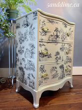 Load image into Gallery viewer, Cottage Toile Serpentine Front Chest of Drawers