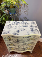 Load image into Gallery viewer, Cottage Toile Serpentine Front Chest of Drawers