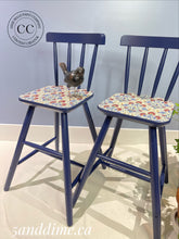 Load image into Gallery viewer, Upcycled Kids Dining Stools