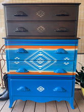 Load image into Gallery viewer, Upcycled Vintage 2 over 3 Chest of Drawers