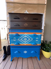 Load image into Gallery viewer, Upcycled Vintage 2 over 3 Chest of Drawers