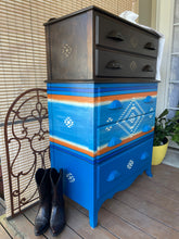 Load image into Gallery viewer, Upcycled Vintage 2 over 3 Chest of Drawers