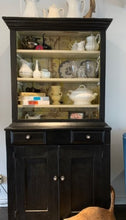 Load image into Gallery viewer, Antique Painted Step-back Cupboard