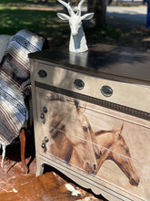 Load image into Gallery viewer, Wild Horses Upcycled Chest of Drawers