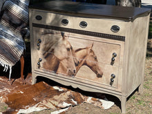 Load image into Gallery viewer, Wild Horses Upcycled Chest of Drawers