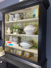 Load image into Gallery viewer, Antique Painted Step-back Cupboard