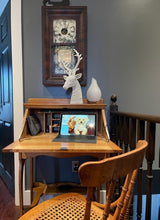 Load image into Gallery viewer, Antique Maple Ladies Secretary Desk