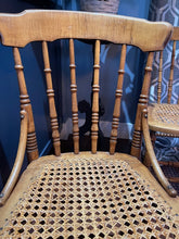 Load image into Gallery viewer, Antique Tiger Maple Cane Seat Side Chairs (Set of 2)