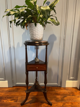 Load image into Gallery viewer, Antique Walnut Candle/Plant Stand