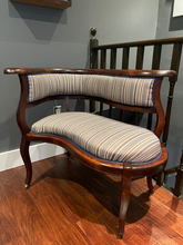 Load image into Gallery viewer, Antique Victorian Ladies Parlor Settee