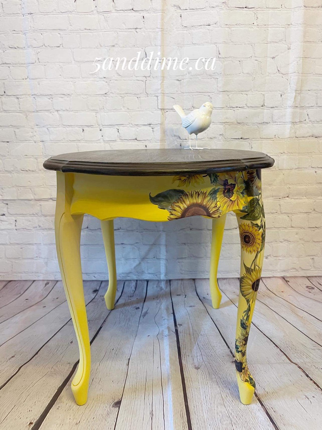 Upcycled Sunflower Accent Table