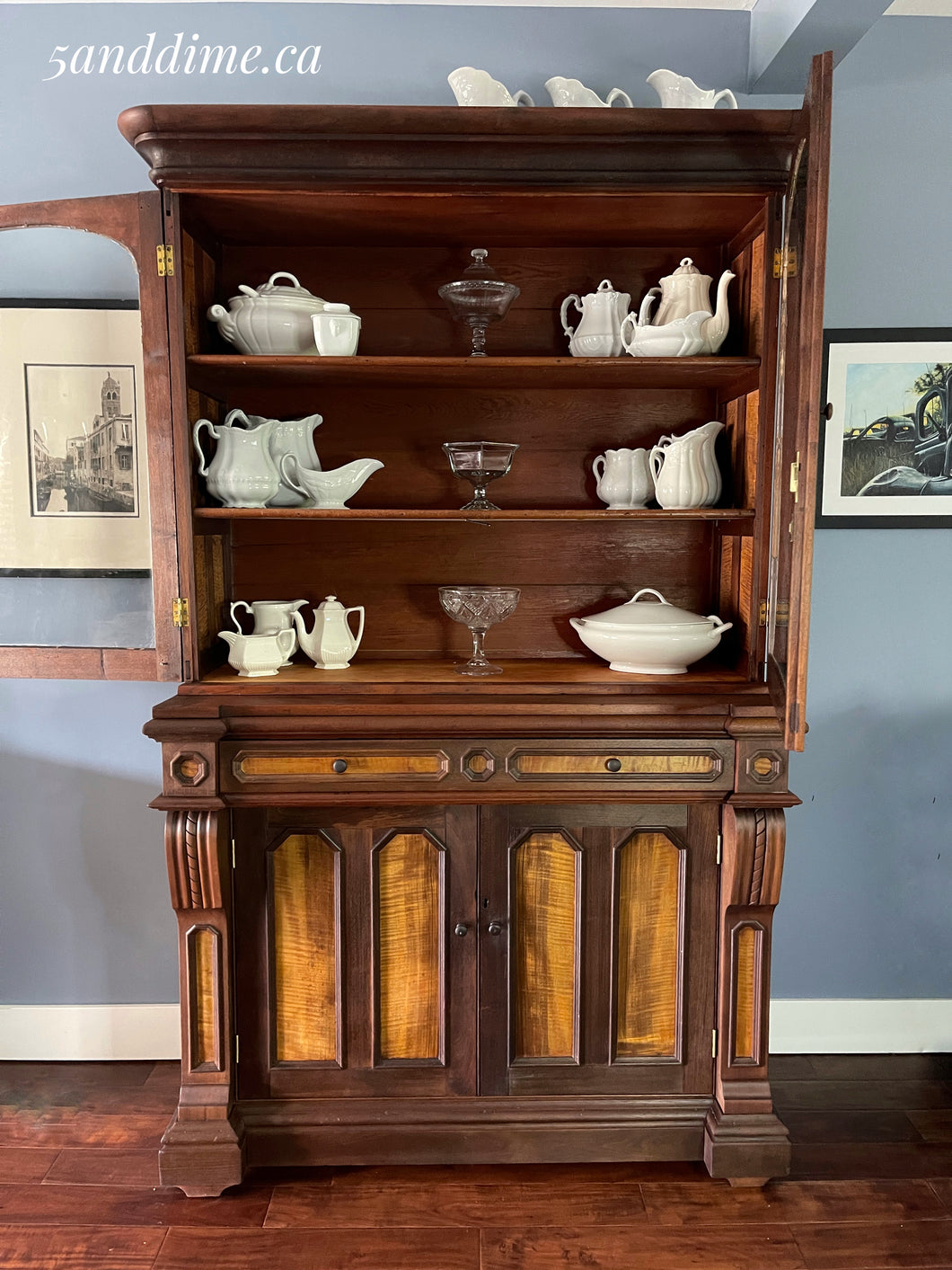 Quebec StepBack Cabinet - Solid Walnut