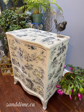 Load image into Gallery viewer, Cottage Toile Serpentine Front Chest of Drawers
