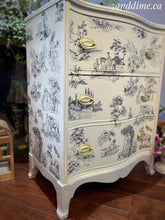 Load image into Gallery viewer, Cottage Toile Serpentine Front Chest of Drawers
