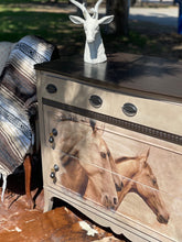 Load image into Gallery viewer, Wild Horses Upcycled Chest of Drawers
