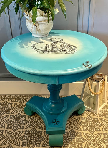 Upcycled Pedestal Table